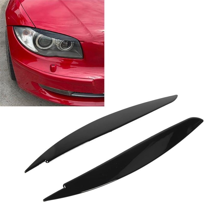 DAUZ Headlight Eyebrow Trim, Headlight Eyelid Trim Left Right Perfect Match Durable for 1 Series E81 E82 E87 E88 (Glossy Black) - Image 5